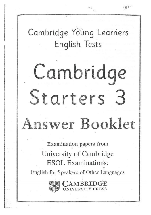 剑桥YLE备考真题集：一级Starters试题讲解（五）